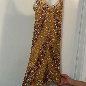 Gold party dress